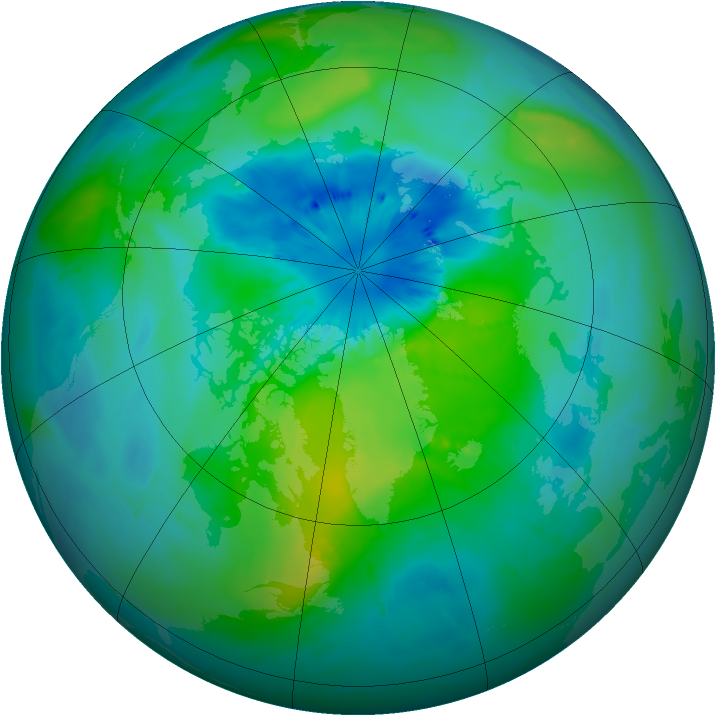 Arctic ozone map for 19 September 2014